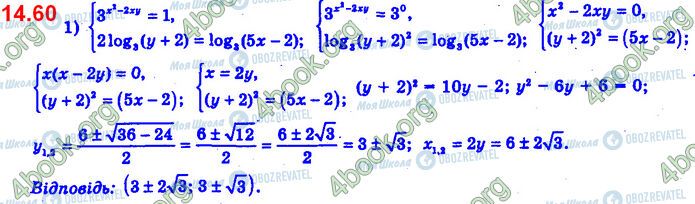 ГДЗ Алгебра 11 класс страница 14.60 (1)